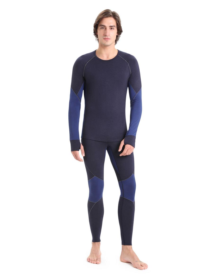 Midnight Navy / Royal Navy Icebreaker BodyfitZone™ Merino 260 Zone Thermal Leggings Men's Base Layers | AU 1392WNBY